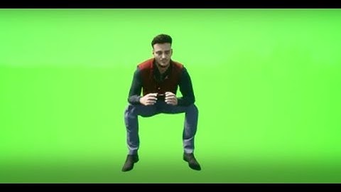 Man salesman playing in the store with videos, realistic 3D people rendering isolated