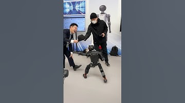 The robot really hurt the man,will the robot take the responsibility? #robot #humanoides