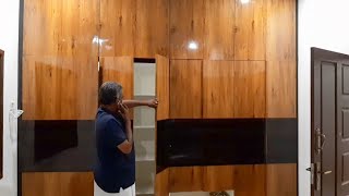 Master bedroom wardrobe working process | Sree Hari Constructions