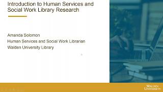 Webinar: Introduction to Social Work and Human Services Library Research