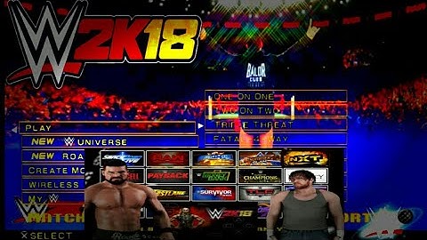 WWE SVR11/WWE2K18 PSP Menu And Caws SUPERSTARS REVEALED....