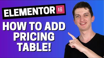 How To Add Pricing Table To Elementor