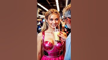 Elderly Gentleman Offers Drink to Humanoid Robot in Public #robot  #robotics #humanoidrobot