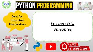 Lesson 014 | Python Programming | Variables