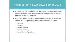 Installation, Storage, and Compute with Windows Server 2016 MCSA  ~  John Academy
