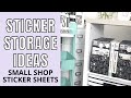 STICKER STORAGE IDEAS | SMALL SHOP STICKER SHEETS | PLANNER TIPS