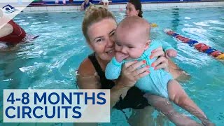 Circuit Swimming for a 4-8 Month Class at Laurie Lawrence Swim School