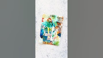 Mixed Media ATC with Watercolors, Embossing and Collage