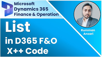 List in X++ D365 F&O