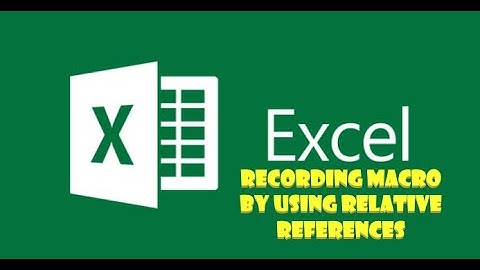 How to Record Macro by using Relative References in MS Excel?