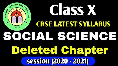 class 10 social science deleted portion for session 2020-2021 | cbse new syllabus 2020-21