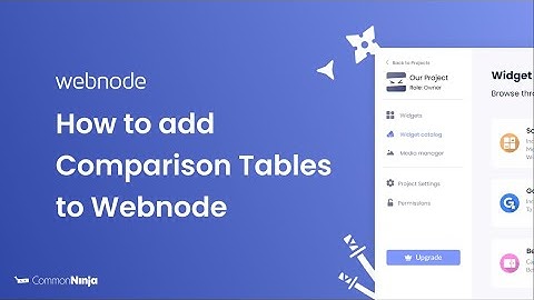 How to add Comparison Tables to Webnode