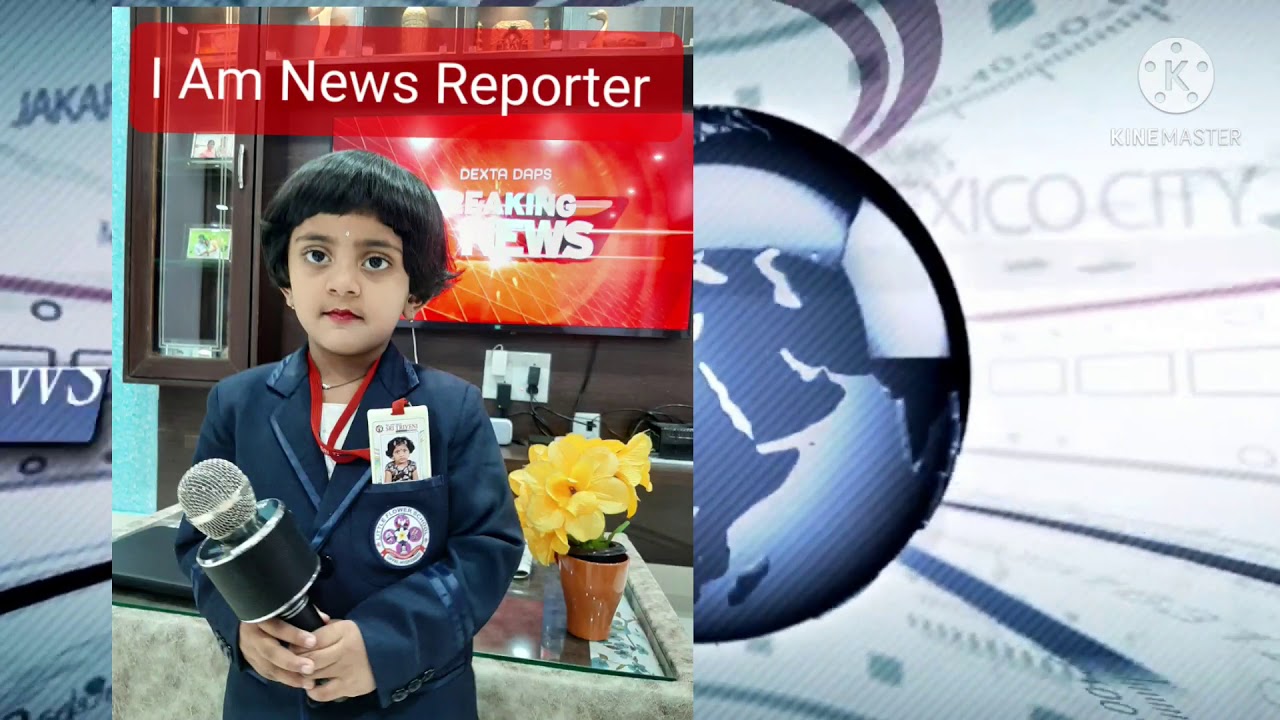 Nithika as a Reporter (Fancy Dress Competition)