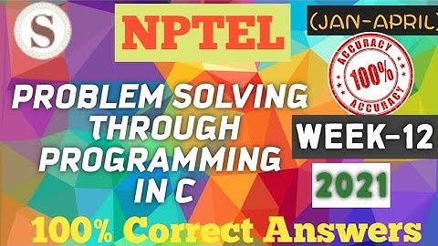 Problem solving through Programming In C||WEEK- 12 Assignment  Answers 2021 ||#NPTEL||#C||#SKumarEdu