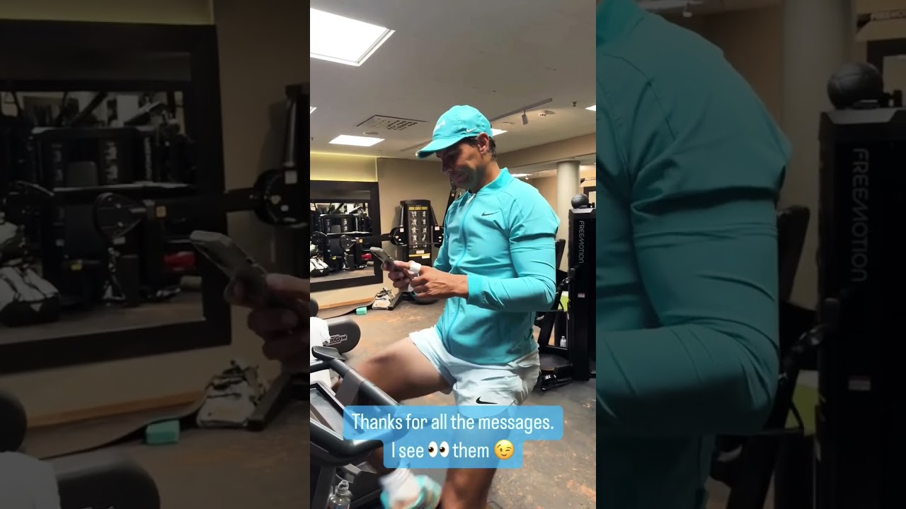 Nadal reading Fan messages 😁💫 