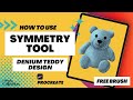 Procreate symmetry tool  denium teddy design free jeans procreate brush tutorial step by step