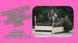 Riding my friends horse at a new competition venue!
