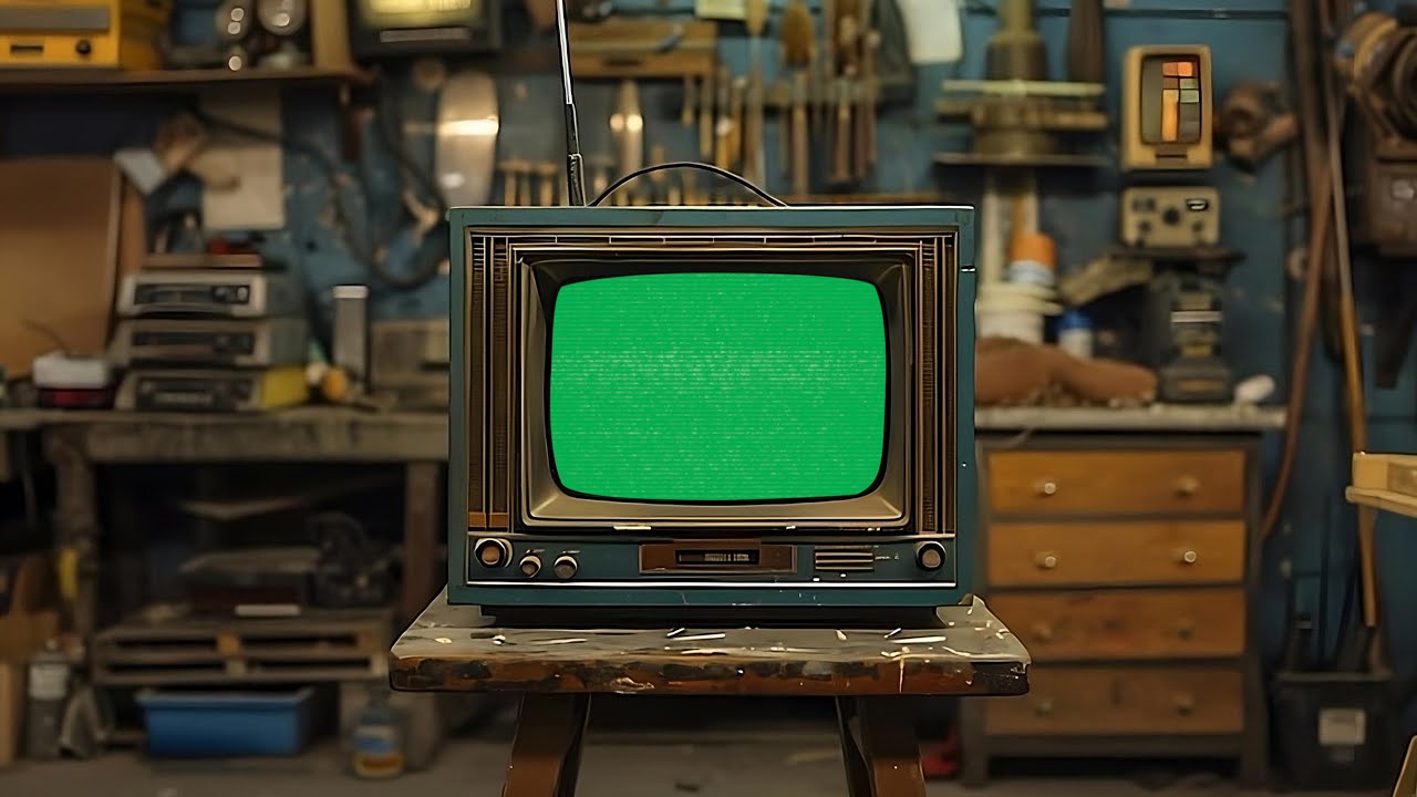 We Made Our Own Retro TV Green Screen Template - YouTube