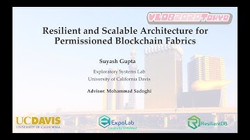 Resilient and Scalable Architecture for Permissioned Blockchain Fabrics, PhD Workshop at VLDB 2020