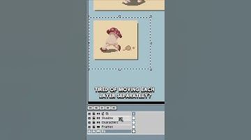 Quick Way to Move Sections Across Multiple Layers in Aseprite #pixelart #aseprite #pixelarttutorial