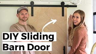 DIY Sliding Barn Door | Easy DIY Project! by Joyfully Growing Blog 1,252 views 3 years ago 4 minutes, 34 seconds