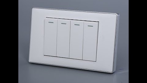 Công Tắc Điện Âm Tường 4 Hạt Cao Cấp Mặt Trắng Viền Bạc Tenko I Tenko.com.vn