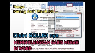 Simpel dan Cepat | Cara Menghilangkan garis merah di word