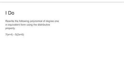 Rewriting Polynomials using Distributive Property