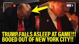 Trump FALLS ASLEEP at NBA FINALS after GETTING BOOED!!!