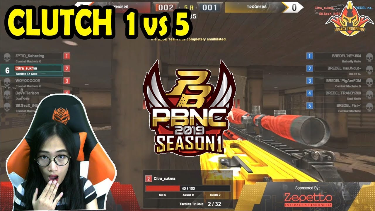 RATA!! AWP CLUTCH 1 VS 5 (FUN MATCH PBNC 2019) - Point Blank Indonesia