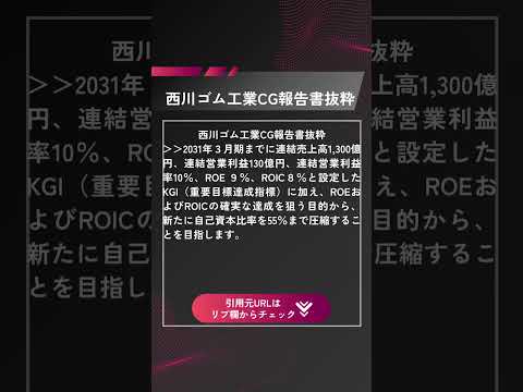西川ゴム工業CG報告書抜粋