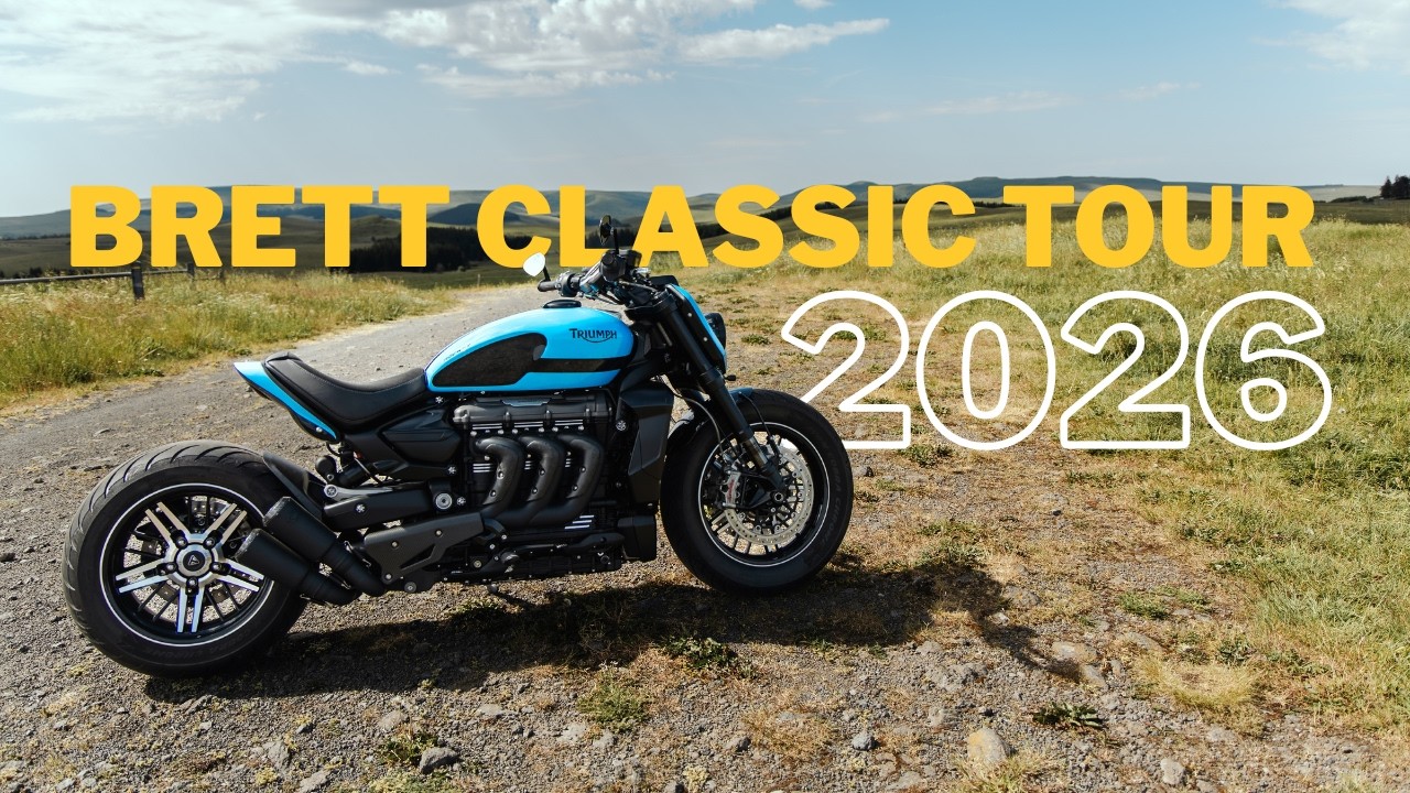 Triumph Rocket 3 custom FCR Original sur les routes d'Auvergne