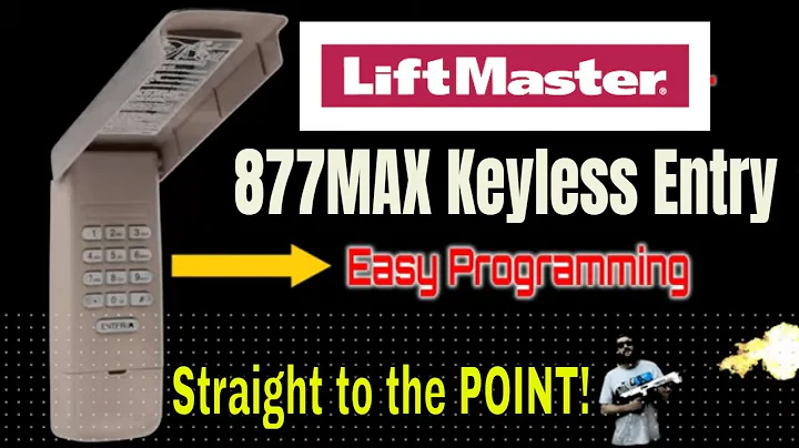 LiftMaster 877 MAX WIreless Keyless Entry - Easy Programming Video✅