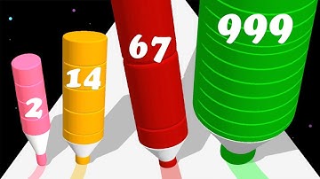 Crayon Rush 3D - Color Math ASMR Gameplay #satisfyingasmr #asmrgameplay