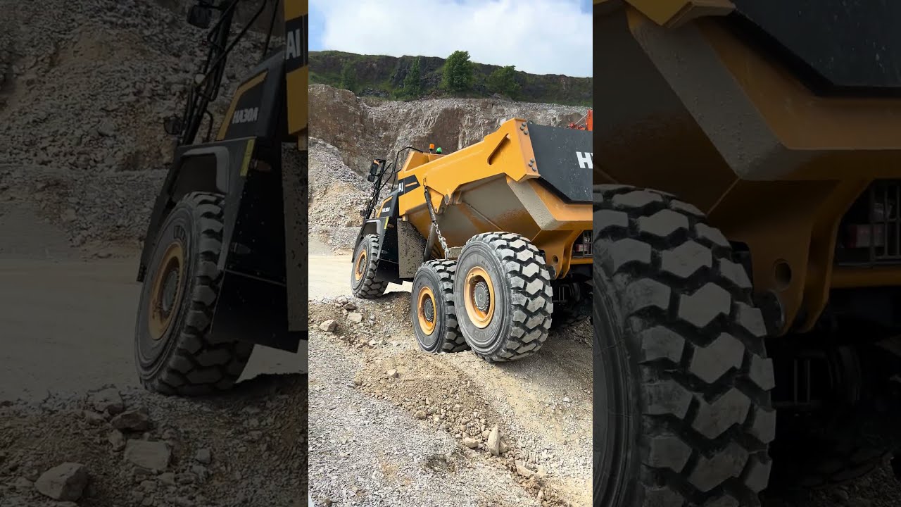 Hyundai Construction Equipment HA30 Articulated Dump Truck At The Hillhead Quarry Show Dumptruck