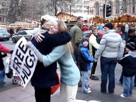 Free Hugs Manchester, UK, Christmas 2009