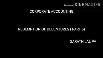 Corporate Accounting Redemption of Debentures Part5