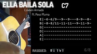 ELLA BAILA SOLA TUTORIAL GUITARRA - REQUINTO - TABS - ACORDES \/ COVER