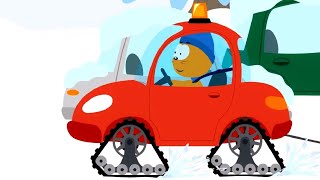 Мультфильм про машинки – Котенок и волшебный гараж –Снегоход - Для самых маленьких