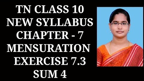 10th Maths Ch-7 Mensuration | Ex-7.3 (4th sum) | Samacheer One plus One channel