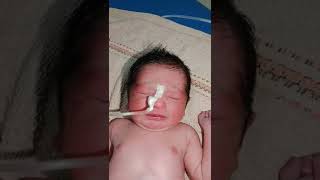 Very intelligent and Smart newborn baby all the time it remove the tube from nose feeding baby