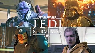 Star Wars Jedi Survivor - All Boss Fights & Ending (PS5 60FPS)