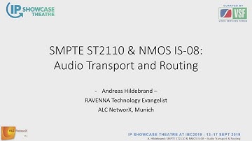 ST 2110-30 and NMOS IS-08 - Audio Transport and Routing