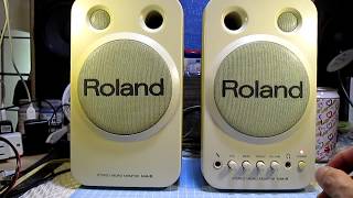 美品 Roland MA-8 モニタースピーカーペア ローランド アンプ Roland