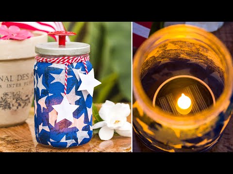 Magical DIY Decoupage Glass Jars Solar Light