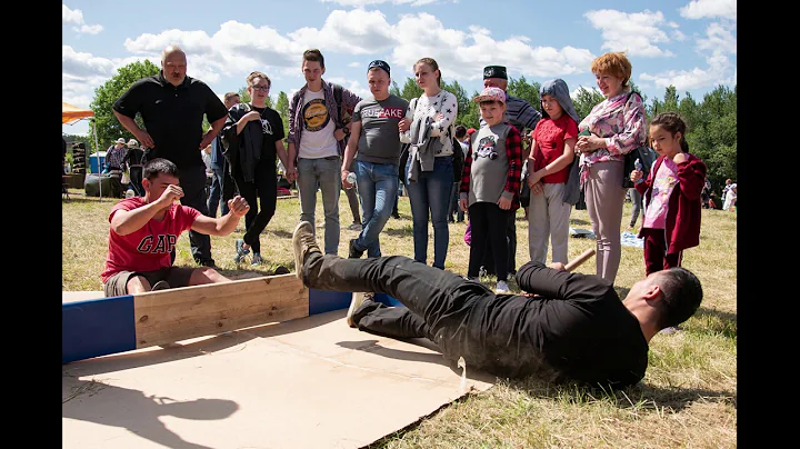 Сабантуй 2019. Мас-рестлинг. Энколово, Ленинградская область