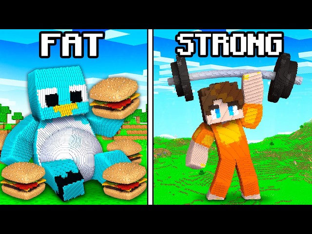FAT MILO and STRONG CHIP Build Battle in Minecraft! - Maizen class=