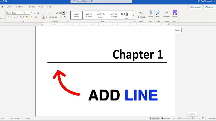 How to Underline Chapter Headings In Word [ Online ]