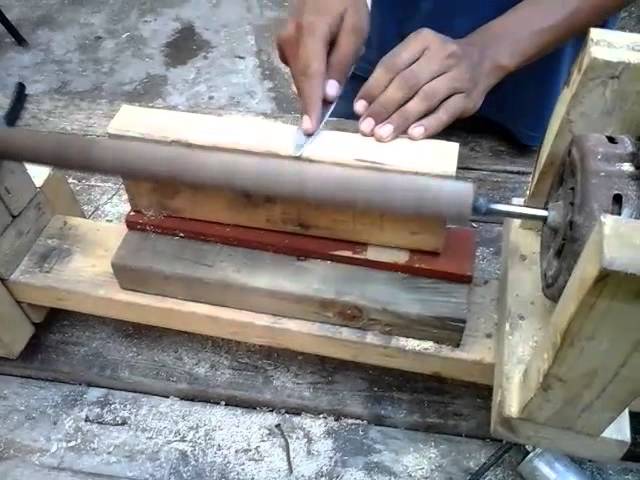 Hacer Torno Para Madera Casero parte 2 manualidades y artesanias en madera  herramientas caseras 
