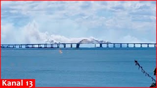 “Four strikes were delivered…” – Footage of missile strikes on Crimea Bridge